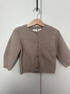 zaraベージュ リブ編み カーディガン 95cm以下
