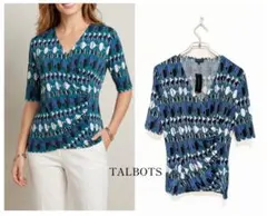 洗える！新品タグ付き TALBOTS ストレッチジャージーカシュクールトップスのサムネイル