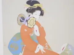 真作】 上村松園 『 鼓の音 』 352/380 シルクスクリーン BK621 - メルカリ