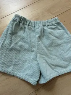 140cm 水色コーデュロイ　ハーフパンツ