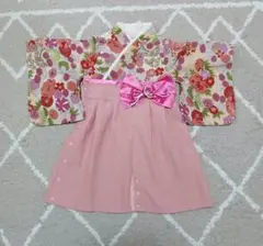 女の子ベビー　袴ロンパース 80cm