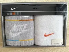 Nike タオルセット 2枚組 グレー ホワイト　 ゲストタオル