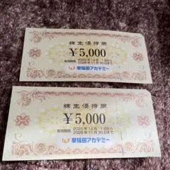 早稲田アカデミー 株主優待券 10,000円分