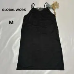 GLOBAL WORK サロペットスカートキャミワンピ 黒 a2182⑰のサムネイル