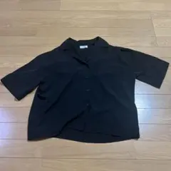 ローリーズファーム　オープンカラーシャツ ブラック F