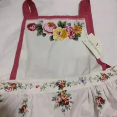 未使用⭐ヴァレンティノ ガラヴァーニ　エプロン　花柄　コットン