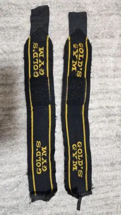 GOLD'S GYM リストストラップ 黒/黄のサムネイル