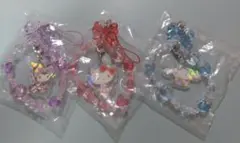 サンリオキャラクターズ きらきらビーズチャーム ハローキティ、クロミ、シナモン