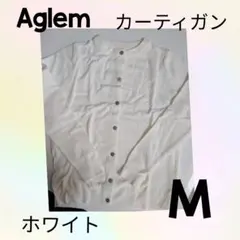 春コーデ 白 ホワイト カーディガン 羽織り M 新品未使用