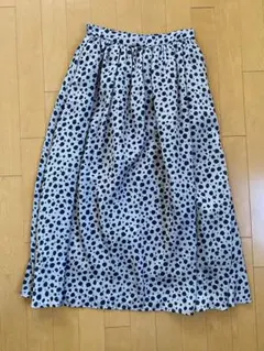 レオパード柄フレアスカート 裏地付き