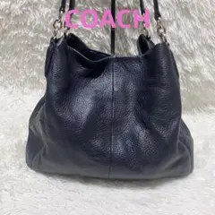 COACH ショルダーバッグ マディソン フィービー シボ革 ネイビー