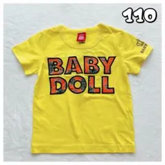 【着用1回】BABY DOLL イエロー 半袖 Tシャツ 110