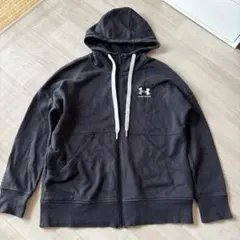 アンダーアーマージップパーカーMブラック