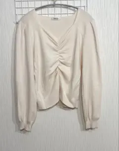 ＊トト様専用＊INGNI ホワイト フロントギャザーニット