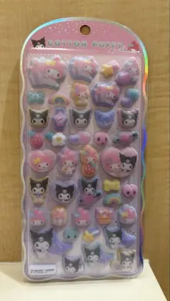 【正規品】 コットンパフィーシール　メロクロ　マイメロ　クロミ　まとめ買い可能