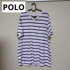 U.S. POLO ASSN. ピンクストライプ Tシャツ Lサイズ