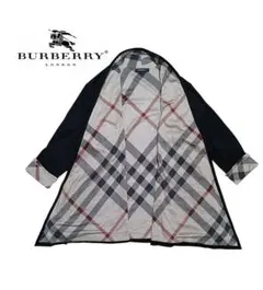 【美品】バーバリーロンドン カーディガン 羽織り メガチェック ブラック F