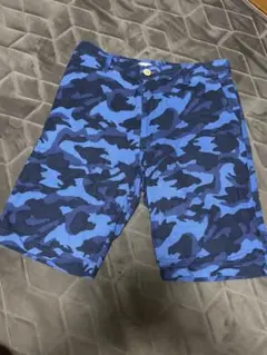 ショートパンツ　カモ柄　ブルーのサムネイル