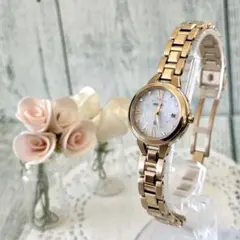 【希少】SEIKO ルキア 腕時計 1B22-0CP0 電波ソーラー ゴールド