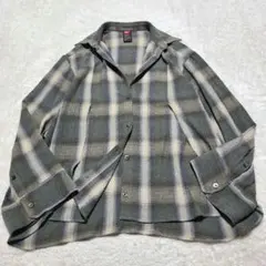 美品】ADAM ET ROPE' /TWトロチェックシャツ グレー系 - メルカリ
