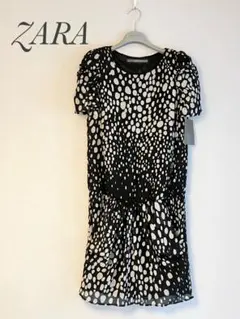 【ZARA】とろみ素材チュニック　ワンピースのサムネイル