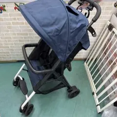 ココロンツイン ベビーカー ネイビー 双子用 2人乗り 折りたたみ