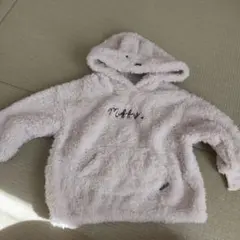 BREEZE ミッフィー ウサギ耳付きフリースパーカー ホワイト 100