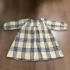 POLO Baby チェック柄長袖ワンピース　90