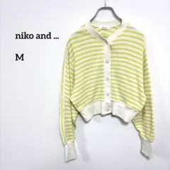 niko and ... ボタン付きカーディガンMホワイト/イエローd035のサムネイル