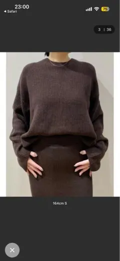 GAP CashSoft カシミヤタッチ シェーカーステッチクルーネックセーター