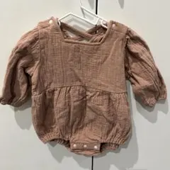 ピンク 長袖ロンパース サイズ80