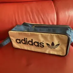希少　adidas シューズケース 青/ホワイト