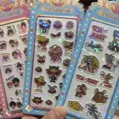 トムとジェリー 、ヒスミニ、モンチッチアクリルシール 3シートセット