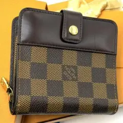 良品 ルイヴィトン ダミエ エベヌ コンパクトジップ 二つ折り 財布 ラウンドのサムネイル