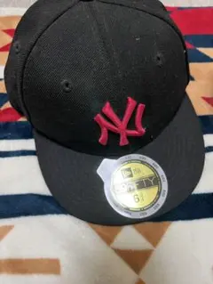 New Era 59FIFTY キッズキャップ ブラック/ピンク 6 3/4