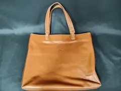 ​良品 Kitamura レザートートバッグ A4収納可 肩掛け キャメル