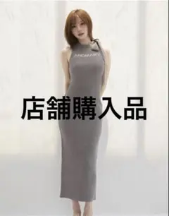 andmary Mary logo long dress gray - メルカリ