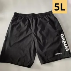 新品umbro アンブロ　黒　ハーフパンツ 接触冷感　速乾　ストレッチ　5L