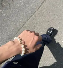 CHRISTIAN DIOR 30 MONTAIGNE ブレスレット ロゴ　真珠