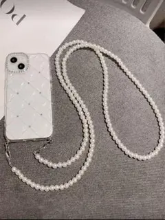 ホワイトパールケータイストラップ