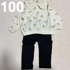 【セット売り】tete a teteトップス×黒パンツ 100