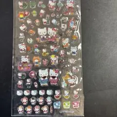 平成レトロ　2013 サンリオ　ハローキティ 和風シール　クリアタイプ