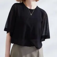 【ふうか様】未使用 grove フロントシアーフレアニットのサムネイル
