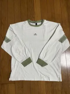 adidas 長袖トップス ホワイト×カーキのサムネイル