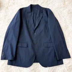 希少サイズ ユニクロ 感動ジャケット SLIM FIT ネイビー XL 新生活
