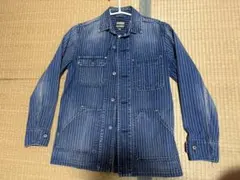 値下げ】Boncoura ボンクラヒッコリーインディゴ カバーオール 36