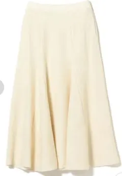 Ray BEAMS パッチワーク ジャガードスカート 白