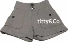 titty&Co. ショートパンツ ベージュ ハイウエスト スタッズ