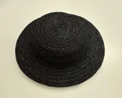 【WS2-5】Gift Closet ストローハット 帽子 黒 ぬいぐるみ用