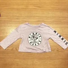【美品】babygap 90 ロング Tシャツ 紫 ミニー Disney